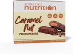 FITWISE - High Protein Layer Bars, 15g Protein, Low Calorie, Low Fat, Low Cholesterol, Aspartame Free, Vegetarian Breakfast Snack Bar, 7 Servings Per Box (Caramel Nut)