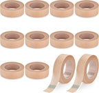Medical Paper Tape 12 Rolls,Nose Tapes,Surgical Tape, Breathable for Sensitive Skin Wound Dressing Tape,0.5 inch x 10 Yards,First Aid Bandage,Earring,Face,Wound Care