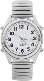 Charles Raymond Atomic Talking Watch - Sets Itself with a Touch of a Button! Unisex Watch w/Alarm Speaks Time, Day, & Date - Great for The Blind, Elderly or