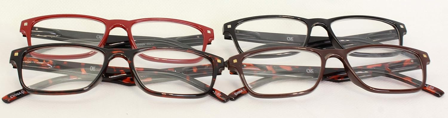 Corinne McCormack Reading Glasses Neutral Geek (4) Pack (2.00)