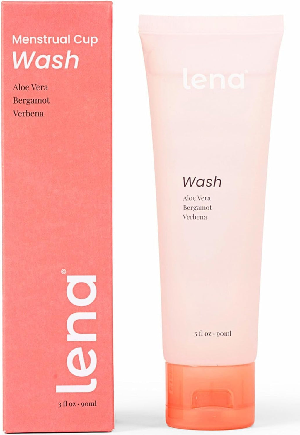 Lena Menstrual Cup Wash – Gentle, pH-Balanced Plant-Based Cleanser for Reusable Cups & Discs – Naturally Scented, TSA-Approved 90ml / 3oz