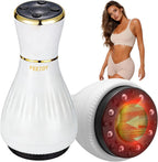 Electric Lymphatic Drainage Massager with Pulse Therapy & Heat – 12-Level Cupping Massage Device for Cellulite Reduction, Body Sculpting, Deep Tissue Pain Relief & Muscle Recovery, White