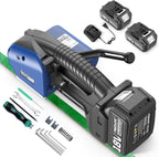 SWANSOFT Electric Strapping Machine for Width 0.51" - 0.63" PP PET Straps, 2 x 5000mAh Battery Automatic Strapping Tool, Handheld Semi-Automatic Banding Tools for Packaging Box Pallet