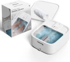 Sharper Image® Spahaven Heated Foot Bath – Bubble Jets, Massage Rollers, 105°F, Pumice Stone Callus Remover| XL Foot Soaking Tub| Feet Scrubber| Home Pedicure Foot Spa| Womens Relief & Relaxation Gift