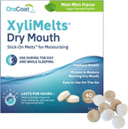 Oracoat XyliMelts for Dry Mouth Night Time or Day - Moisturizing Dry Mouth Adhering Discs, Sugar Free with Xylitol, 40 Count, Mild Mint Flavor, 8-Hour Relief