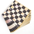 MacKenzie-Childs Courtly Check Black & Gold Paper Dinner Napkins (20 Count)
