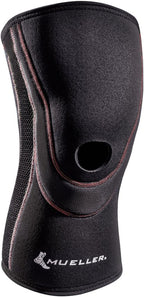 MUELLER Sports Medicine Breathable Open Patella Knee Sleeve, Knee Pain Relief Support for Men and Women, Ideal for Arthritis, Sprains, Black, Large
