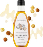 MONKSHUSHU Hazelnut Allulose Syrup 18.7 Fl Oz for coffee, drinks - Keto Diet, Vegan friendly, Diabetes-Safe - Zero Calorie, Liquid type Sugar Substitute - Monk Fruit - Gluten Free, 0g Net Carbs