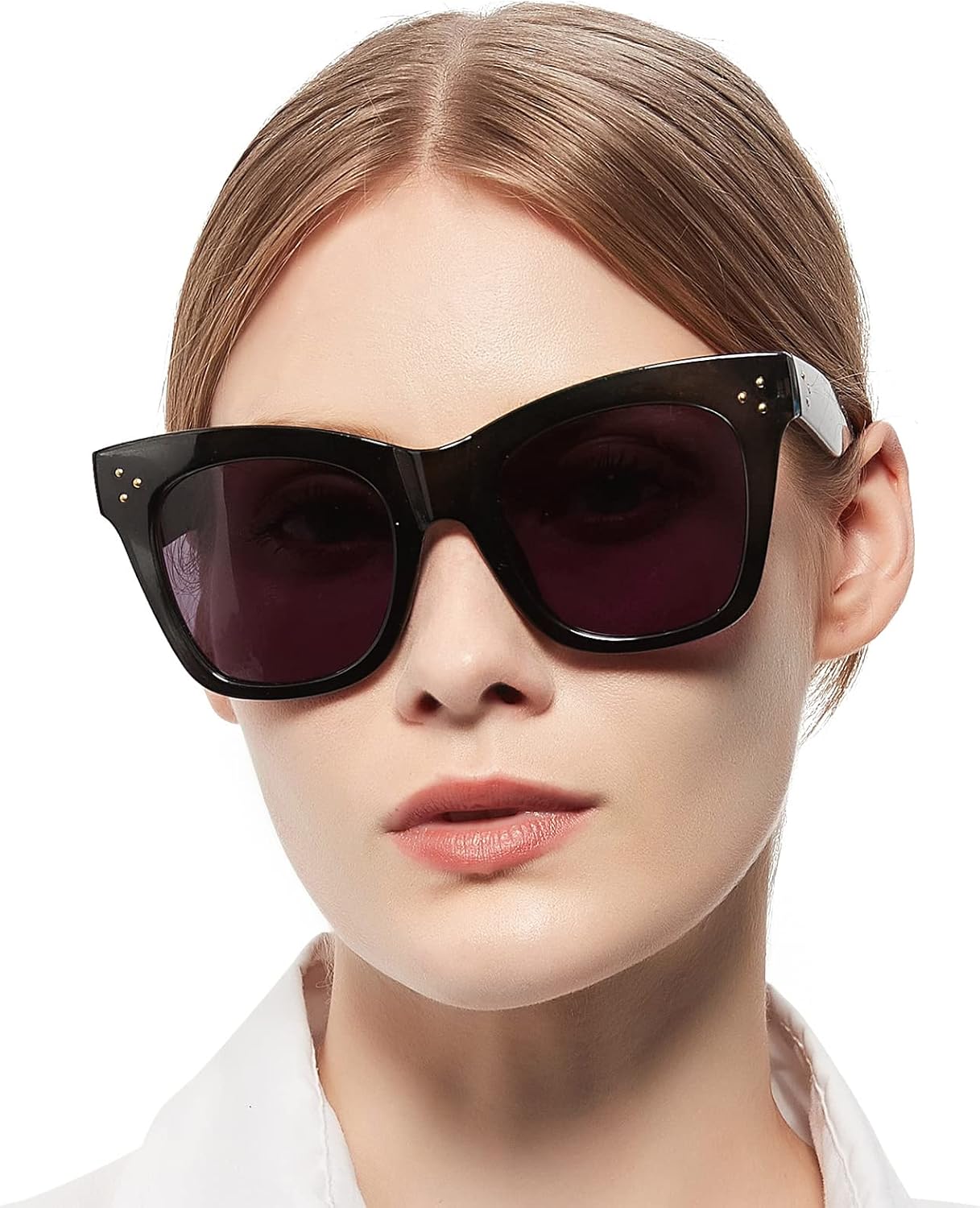 OCCI CHIARI Oversized Reader Sunglasses Women 2.0 Full Lens Reading Sunglasses 1.0 1.25 1.5 1.75 2.0 2.25 2.5 2.75 3.0 3.5 (Black, 2.00)