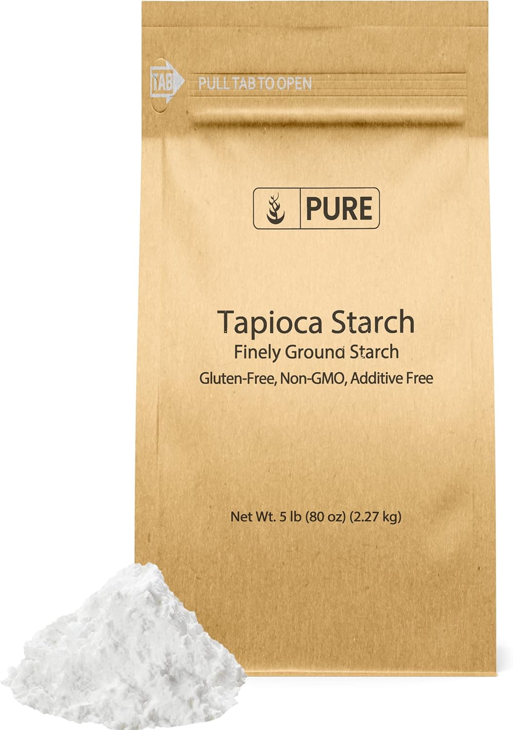 Pure Original Ingredients Tapioca Starch (5 lb) Gluten-Free, Non-GMO, Kitchen Staple, Tapioca Flour