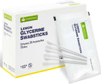 Lemon Mouth Swabs for Hospice Patients - Pack of 75 Lemon Glycerin Oral Swabs for the Elderly - Refreshes and Moistens the Mouth, Teeth, and Gums