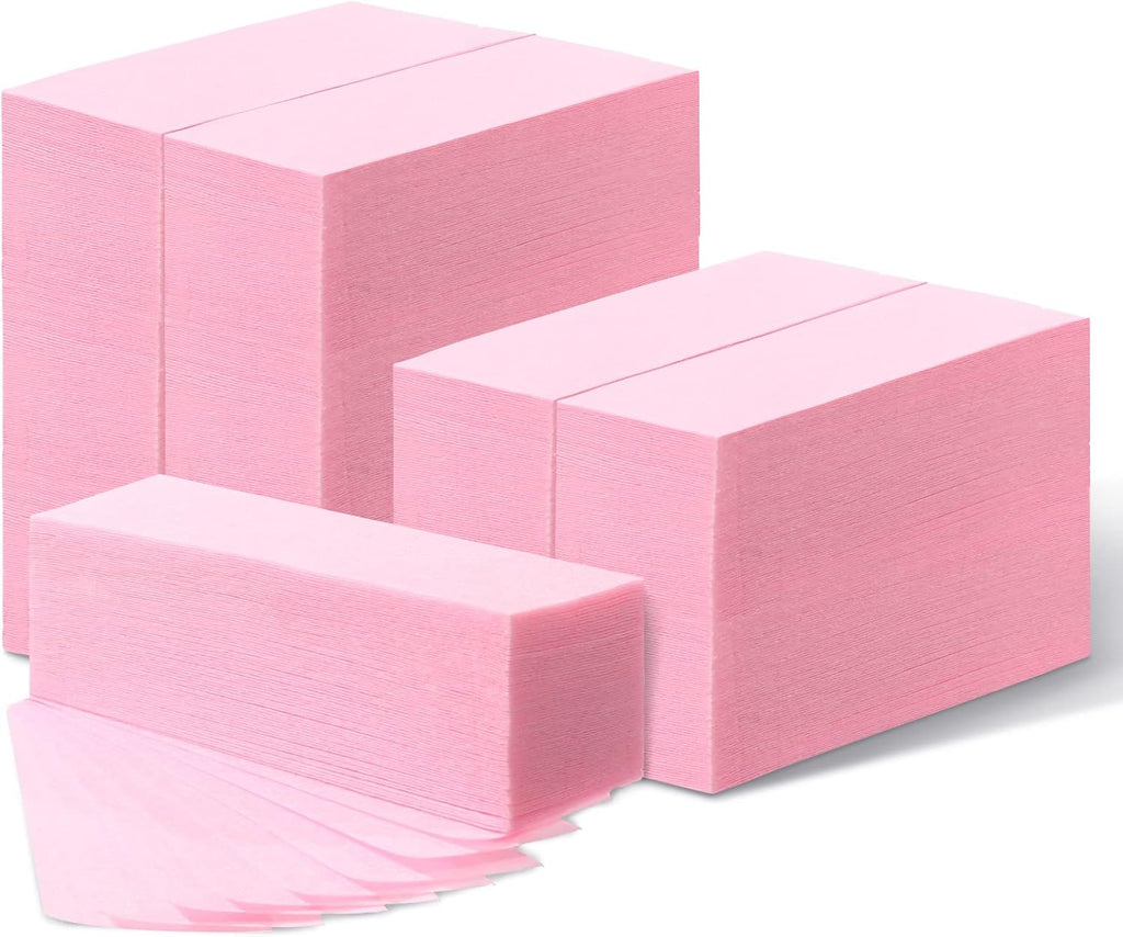 1000 Pieces Pink Non Woven Wax Strips Bulk for All Skin Types Facial and Body Hair Removal Epilating Wax Paper Strip for Women Leg, Chest, Back, Intimate Area And Face