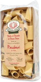 Rustichella d'Abruzzo Paccheri Pasta - 500g Classic Durum Wheat Large Tube Pasta - Perfect for Hearty Sauces - Cooks in 13-15 Minutes - Authentic Italian Flavor