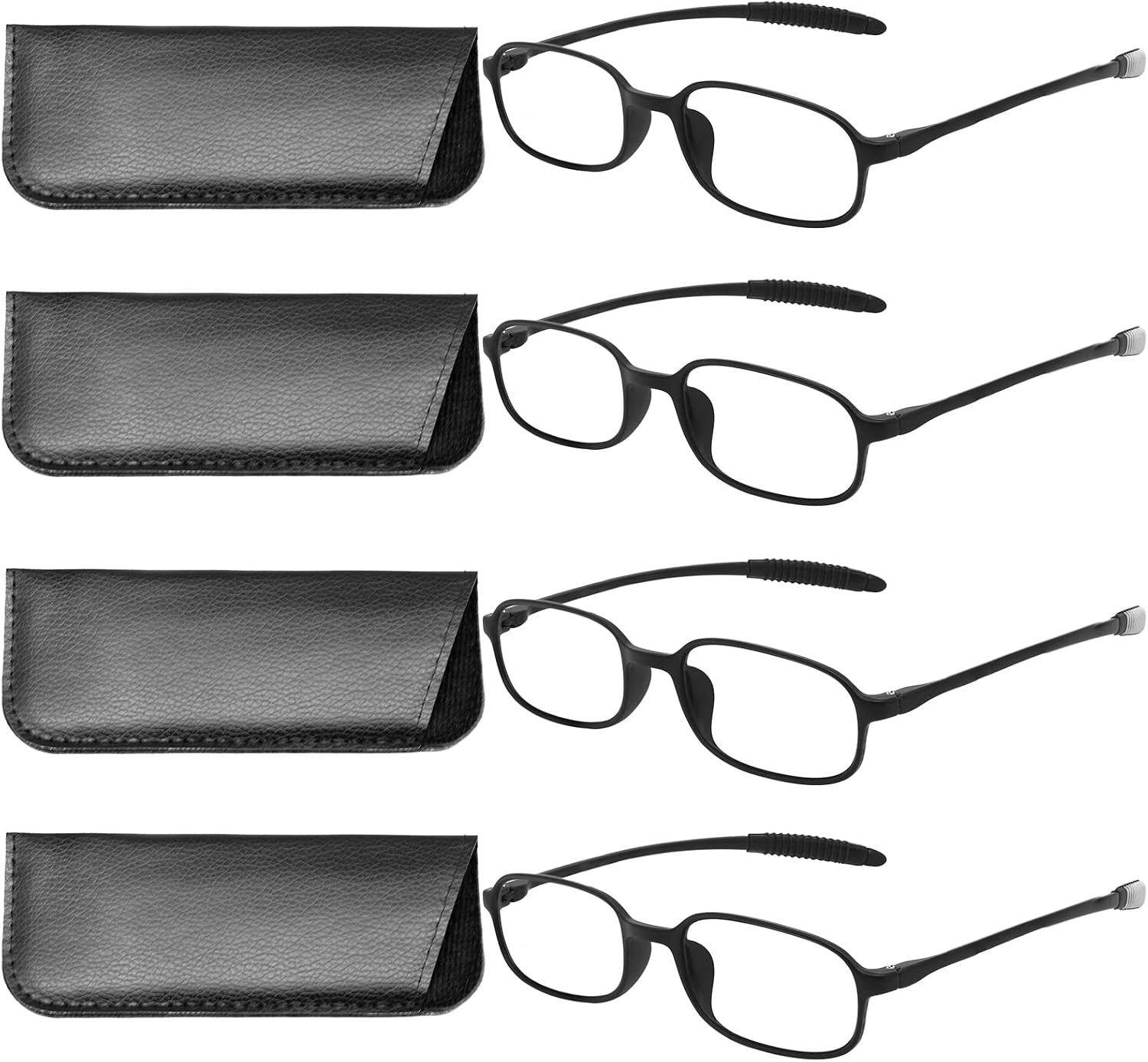 OCCI CHIARI 4 Pack Computer Reading Glasses Blue Light Blocking Lightweight Readers Women 1.0 1.25 1.5 1.75 2.0 2.25 2.5 2.75 3.0 3.5 4.0 (Black, 1.75)