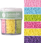 Sweets Indeed Sprinkles 6 Cell Edible Sprinkle Mix Jimmies Perfect for Cake Decorations Baking Ice Cream Cookies Cupcake Topper (Pastel Jimmies)