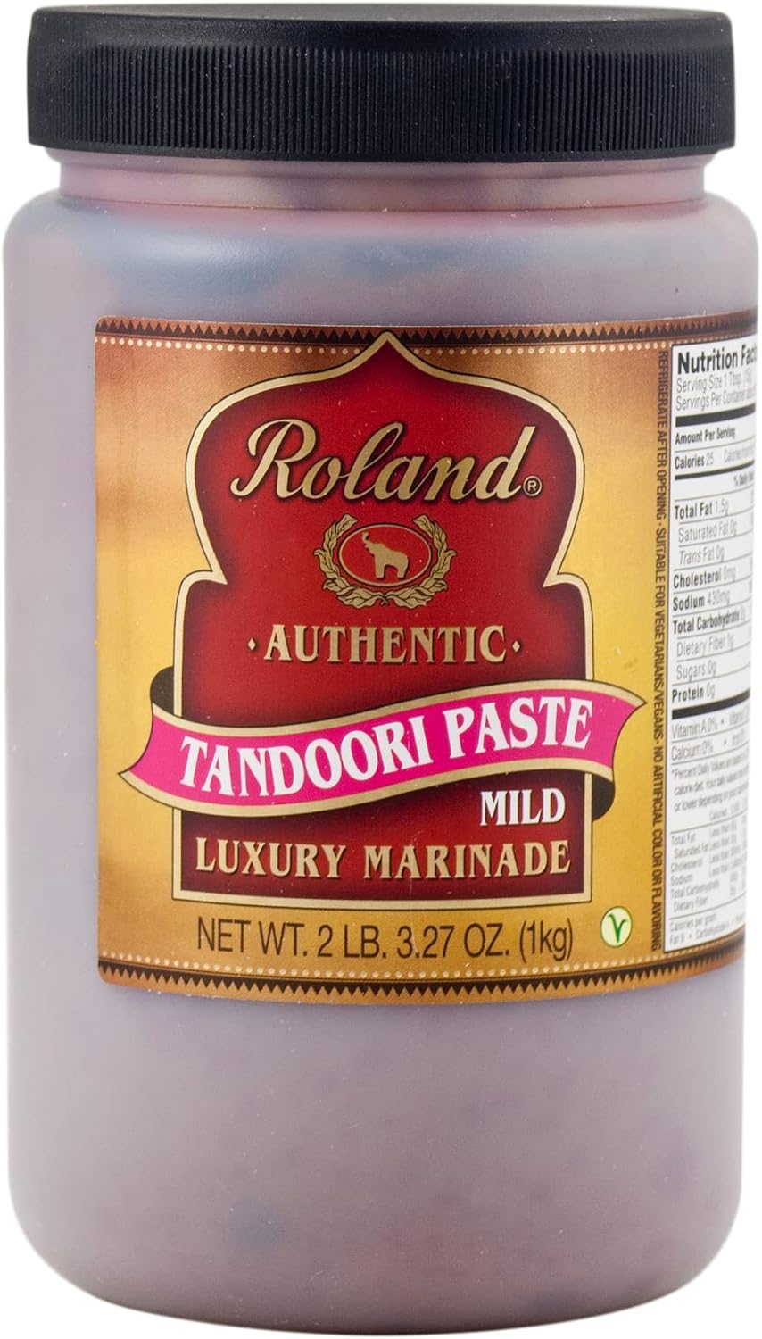 Roland Foods Tandoori Paste, Mild, Luxury Marinade, Specialty Imported Food, 35.3-Ounce Jar
