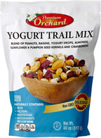 YOGURT TRAIL MIX BY PREMIUM ORCHARD - Seeds, Yogurt, Fruit and Nuts Mix - Trail Mix Bulk Blend of Mixed Nuts & Dried Fruit - Healthy Snacks, High Plant Protein, Non-GMO, 20z