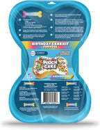 Dog Birthday Cake Kit - Birthday Cake Flavor with Sprinkles - Microwavable Cake Mix, Dog Icing Mix and Dog Safe Sprinkles - Made in USA - Reusable Silicone Pan