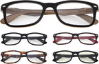 Eyekepper 5-Pack Classic Reading Glasses Include Computer Reader Eyeglasses for Women Men Reading with Spring-Hinges +0.50