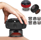 LIFELEC Electric Cupping Therapy Set 2pcs - 6 Cups(Large/Press/Move), 12-Level Heat & Suction, Smart Red Light Therapy - Dual Massagers for Simultaneous Use - for Athletes, Fitness, Pain Relief