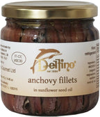 Delfino Battista Anchovy Fillets in Oil from Cetara Italy, 14.5 Ounce Glass Jar – Premium Anchovy Fillets, Canned Anchovies, Tinned Anchovies, Gourmet Fish Fillet Quality