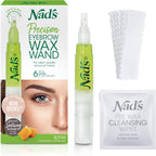 Nad's Eyebrow Shaper Wax Kit Eyebrow Facial Hair Removal Delicate Areas Cotton Strips, Cleansing Wipes, 0.2 Ounce (Pack of 1)