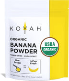 KOYAH - Organic Freeze-dried Banana Powder (1 Scoop = 1/4 Cup Fresh): 22 Servings, 220 g (7.8 oz)