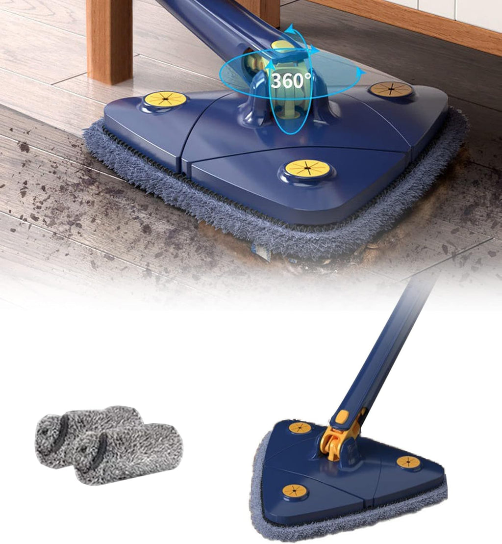 360 Rotatable Adjustable Cleaning Mop, 2022 New Telescopic Triangular Mop 360 Degrees Rotatable and Adjustable