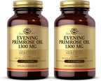 Solgar Evening Primrose Oil 1300 mg, 60 Softgels (Pack of 2) - Promotes Healthy Skin - Nutritional Support for Women - Non-GMO, Gluten Free, Dairy Free - 120 Total Servings