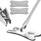 Microfiber Mop, Easy Squeeze and Spin Mop, Easy Squeeze Mop.lt is-Suitable forCleaning of Kitchen-Hardwood-Floors, Marble, Tiles, Laminate-Floors. Includes 2Replacement mop-Pads-(Grey)