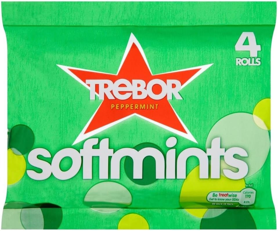 Trebor Softmints Peppermint (4 per pack - 179g) - Pack of 2