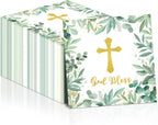 100Pcs God Bless Baptism Napkins First Holy Communion Mi Bautizo Napkins Cross Religious Paper Serviettes for Newborn Baby Shower Party Christening Religious Party Decorations