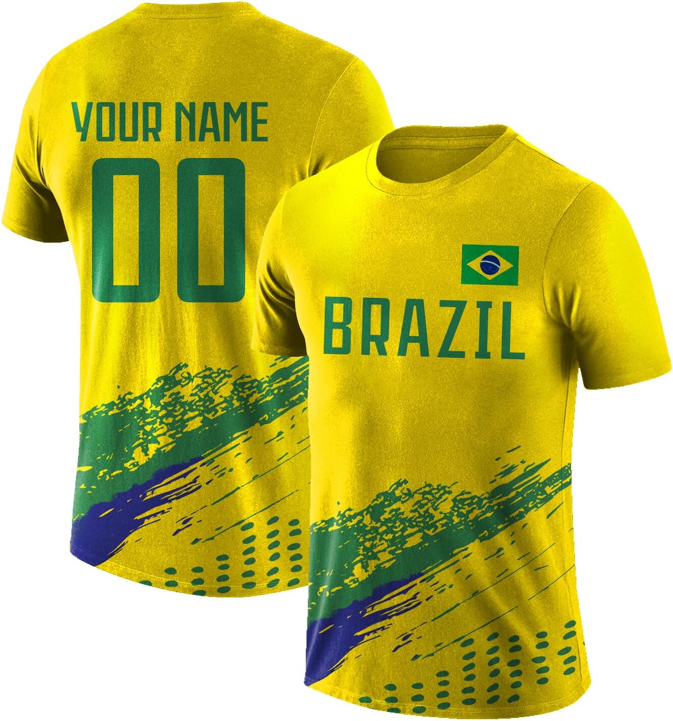 Custom Soccer T-Shirt National Flag Design Personalized Shirts Add Name Number Soccer Fans Gift for Men Women Youth