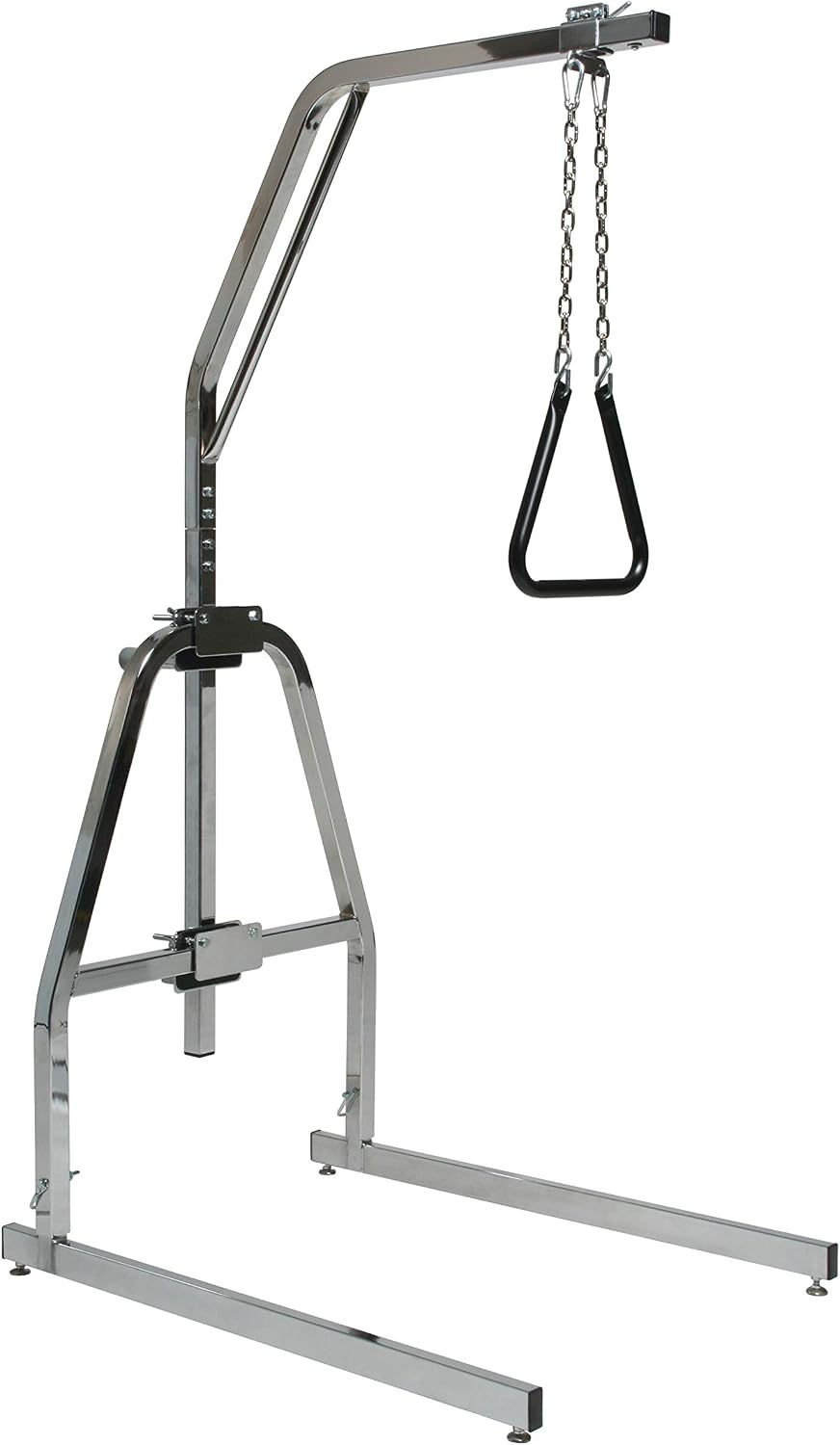 Lumex 2940B Versa-Helper Trapeze Bar for Bed Mobility, Chrome, Medical Assist Handle With Floor Stand
