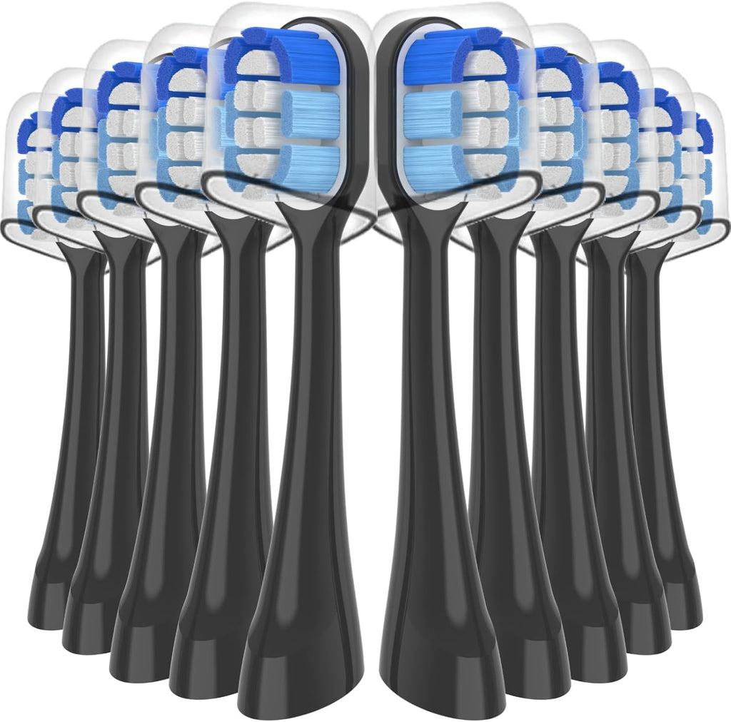 10 Pack Compatible with Oral-B Clic Toothbrush Ultimate Clean Replacement Brush Heads, for Oral-B Clic Toothbrush (Black)