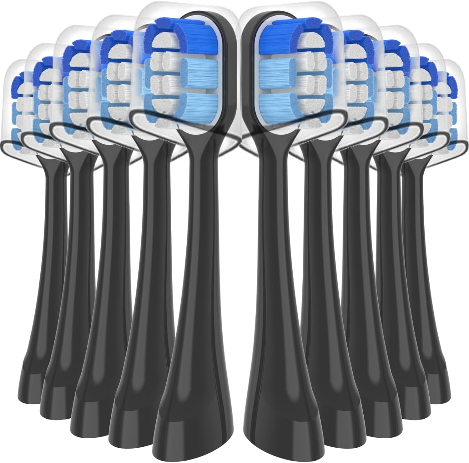 10 Pack Compatible with Oral-B Clic Toothbrush Ultimate Clean Replacement Brush Heads, for Oral-B Clic Toothbrush (Black)