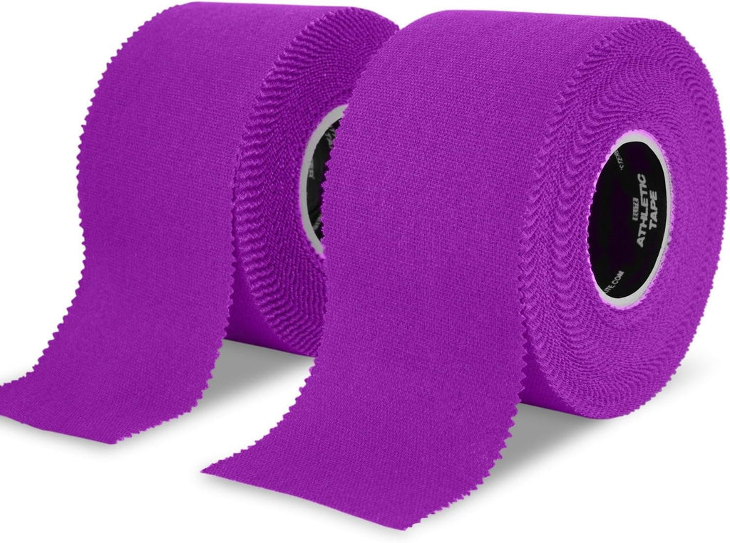 Meister Elite Athletic Tape - Breathable High-Adhesive Trainer's Tape - 2 Roll Pack - Purple