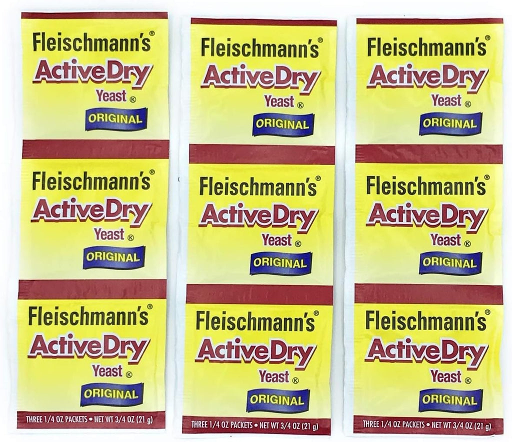 Fleischmann's Yeast, Active, Dry, 0.75-Ounce Packet (Pack of 9)