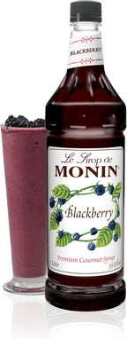 Monin - Blackberry Syrup, Delicious Berry Flavored Syrup, Cocktail Syrup, Authentic Flavor Drink Mix, Simple Syrup for Iced Tea, Lemonade, Cocktails, & More, Clean Label, Gluten-Free (1 Liter)
