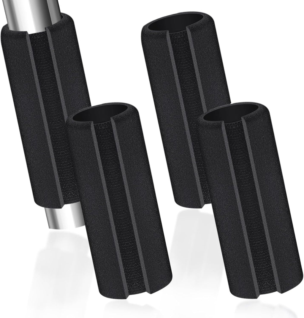 4 Pcs Universal Handle Grips 4.3 Inch NBR Rubber Foam Comfort Grip Buffer Tube Cover Black Soft Handle Bar Grips for Equipment Handlebar Grips Replacement