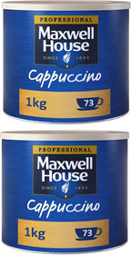 Maxwell House Cappuccino Instant Coffee 1kg Tin (Pack of 2)