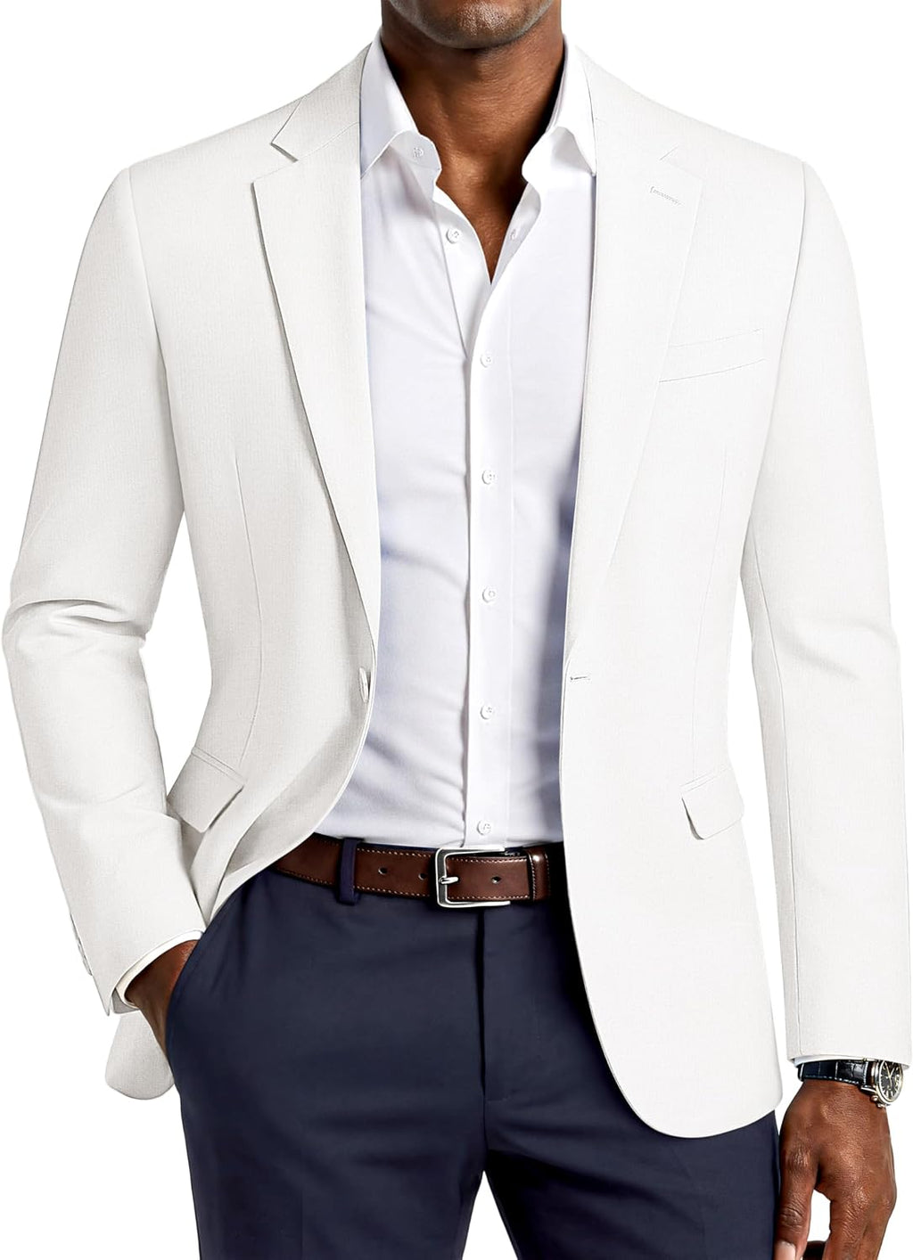 PJ PAUL JONES Men's Lightweight Sport Coat Casual One Button Blazer Breathable Sportcoat