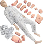 Patient Care Manikin Training 5.57FT Life Size, Anatomical Human Model Training CPR Simulator Basic, Full Body Training Mannequin, for Students Nursing Education Teaching Medical Training Skills