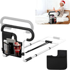 Bed Rails for Elderly Adults Safety, Height and Length Adjustable Bed Assist Rail for Senior, Bedrail with 2 Bag & Strap, Help Get in & Out of Bed, Fit Most Bed, Supports 300 lbs, Tool-Free