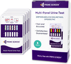 Prime Screen [5 Pack] 6 Panel Urine Drug Test Kit (THC-Marijuana, BZO-Benzos, MET-Meth, OPI, AMP, COC), WDOA-264