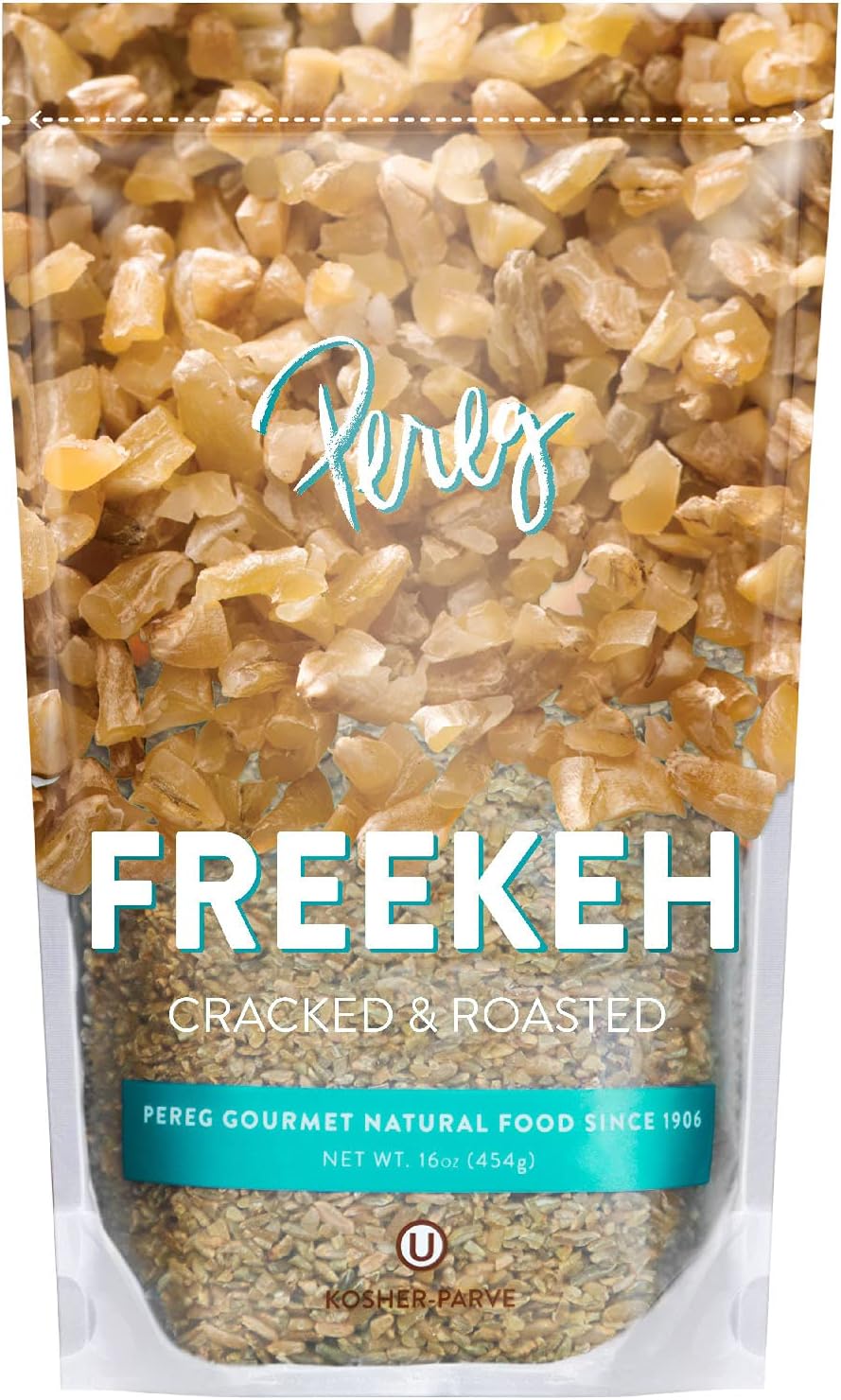 Freekeh Cracked Wheat (16oz) - Whole Grain Roasted Green Wheat - Healthy Ancient Supergrain Farik - Rich In Proteins & Fibers - Easy To Cook Rice Alternative