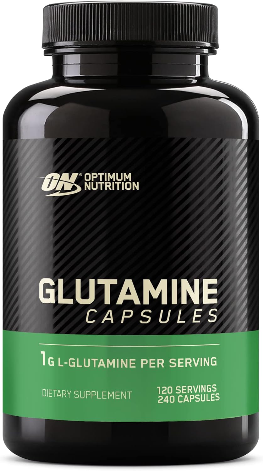 Optimum Nutrition L-Glutamine Muscle Recovery Capsules, 1000mg, 240 Count (Package May Vary)