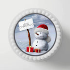 PRECUT 7" Christmas Cake Topper, Christmas Snowman #4, Edible Christmas Cake Decorations, Santa Cake Toppers, Xmas Cake Decoration, Round Christmas Cake