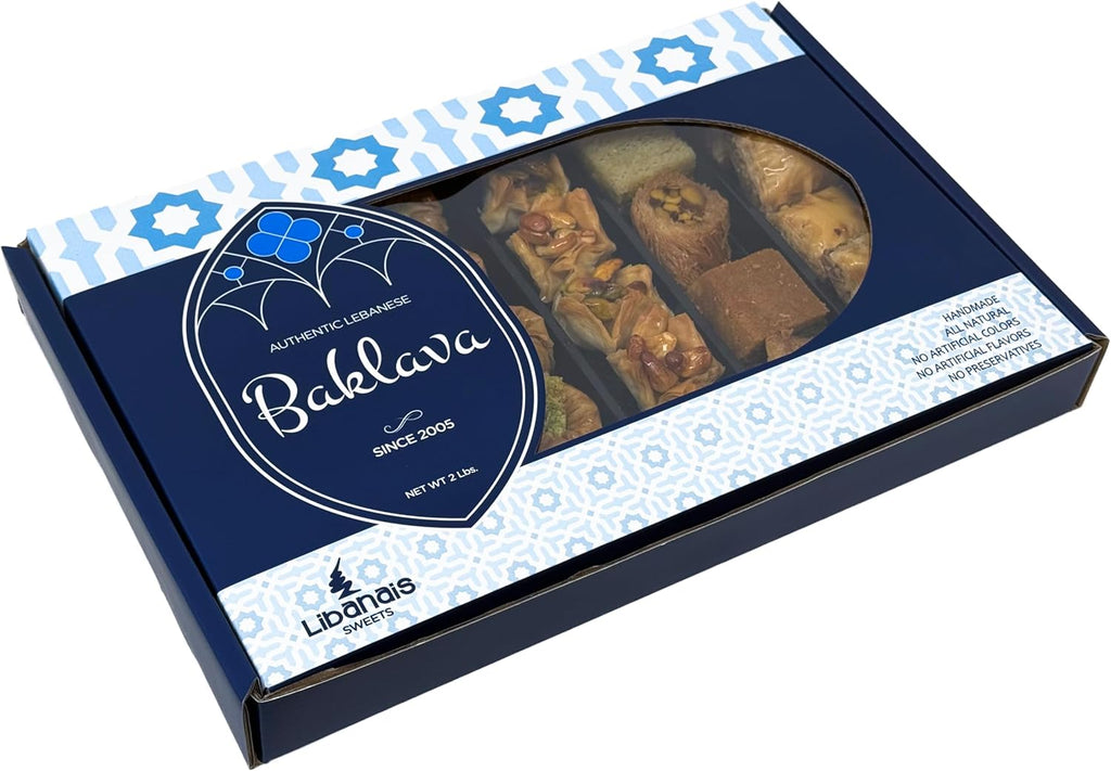Baklava Assortment 2 lbs – Authentic Lebanese Pastry Gift Box, Freshly Baked Daily, Little Gourmet Dessert, Perfect for Holidays, Parties & Special Occasions Visit the Libanais Store