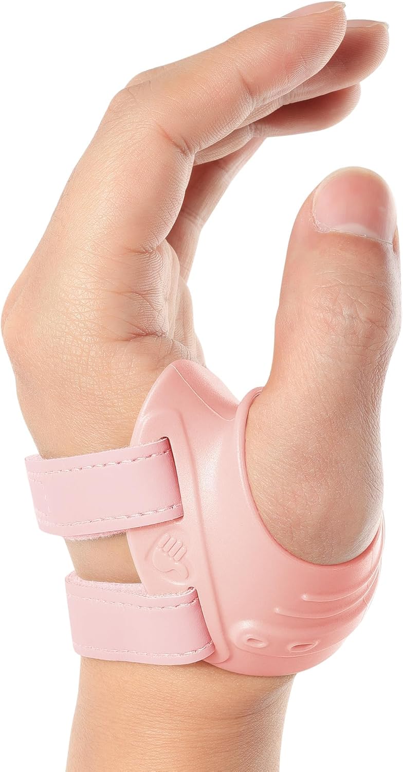 FORTEMOTUS CMC Thumb Brace, Upgrade Thumb Splint for CMC Joint Pain Relief and Support, Osteoarthritis, Tendonitis, Arthritis, CMC Joint Thumb Arthritis Brace: for Women Men(Pink, Left Hand, Medium)